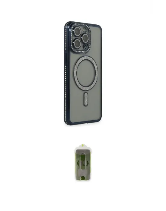 ieg™ iPhone 15 Pro Max Kılıf Zirve Doku Prime - Siyah Joko Magic 5D Hayalet Cam