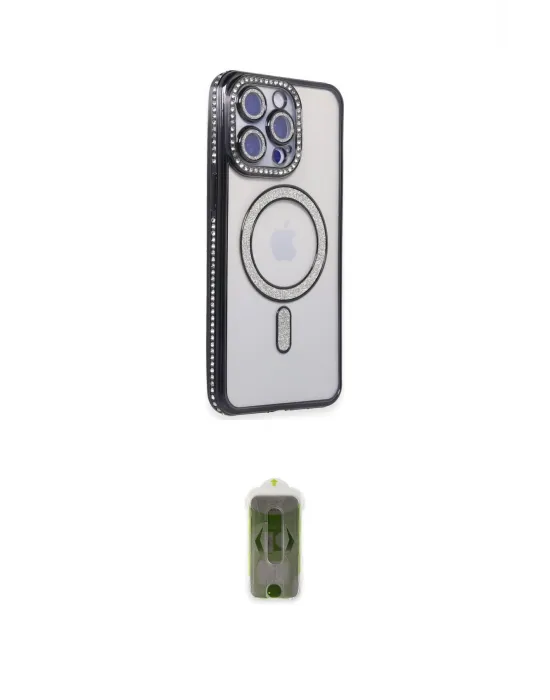 ieg™ iPhone 15 Pro Max Kılıf Zirve Doku Prime - Siyah Joko Magic 5D Hayalet Cam