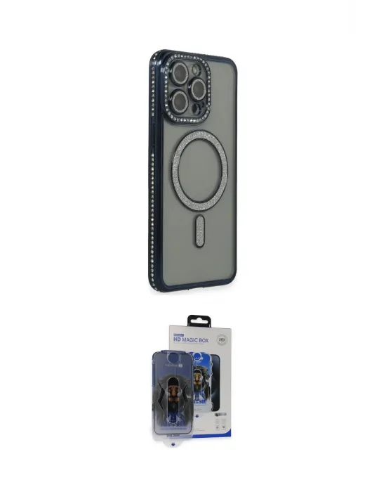 ieg™ iPhone 15 Pro Max Kılıf Zirve Doku Prime - Siyah Vanessa Magic Cam