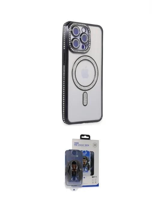 ieg™ iPhone 15 Pro Max Kılıf Zirve Doku Prime - Siyah Vanessa Magic Cam