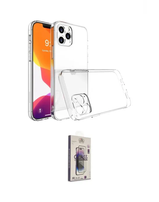 ieg™ iPhone 15 Pro Max Kılıf Zirve Doku - Siyah Bilvis 3D Cam Ekran Koruyucu