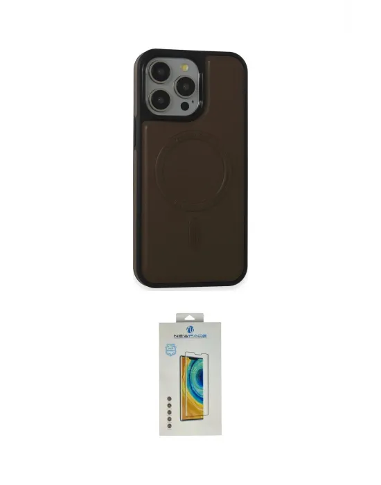 ieg™ iPhone 15 Pro Max Kılıf Zirve Işık Serisi - Siyah Polymer Nano Ekran Koruyucu