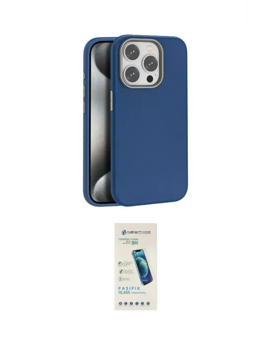 ieg™ iPhone 15 Pro Max Kılıf Zirve Modern Prime - Şeffaf Pasifik Cam Ekran Koruyucu