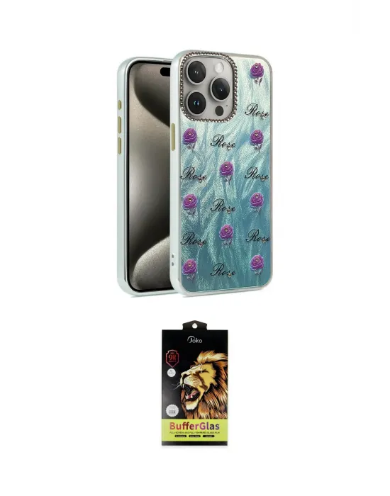 ieg™ iPhone 15 Pro Max Kılıf Zirve Modern Prime - Siyah Buffer Cam Ekran Koruyucu