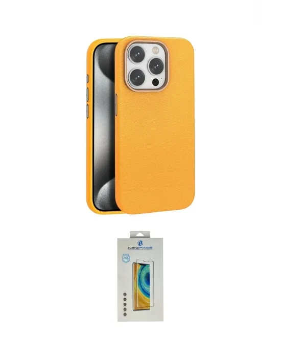 ieg™ iPhone 15 Pro Max Kılıf Zirve Modern Prime - Siyah Polymer Nano Ekran Koruyucu