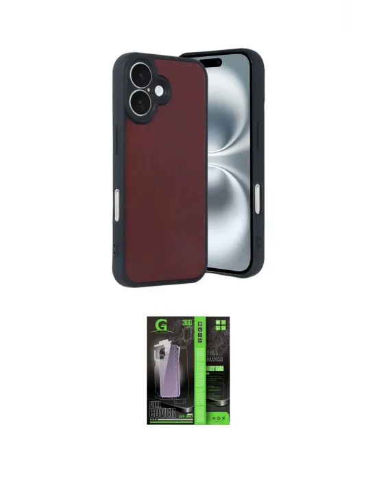 ieg™ iPhone 16 Kılıf Kıvılcım Işık Serisi - Şeffaf 360 Full Body Arka Koruyucu