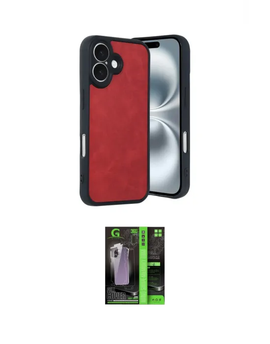 ieg™ iPhone 16 Kılıf Kıvılcım Işık Serisi - Şeffaf 360 Full Body Arka Koruyucu