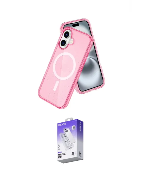 ieg™ iPhone 16 Kılıf Nova Asil Prime - Siyah Bilvis 5in1 3D Magic Cam Ekran Koruyucu