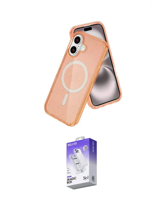 ieg™ iPhone 16 Kılıf Nova Asil Prime - Siyah Bilvis 5in1 3D Magic Cam Ekran Koruyucu