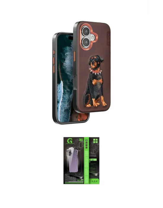 ieg™ iPhone 16 Kılıf Nova Form Koleksiyonu - Şeffaf 360 Full Body Arka Koruyucu