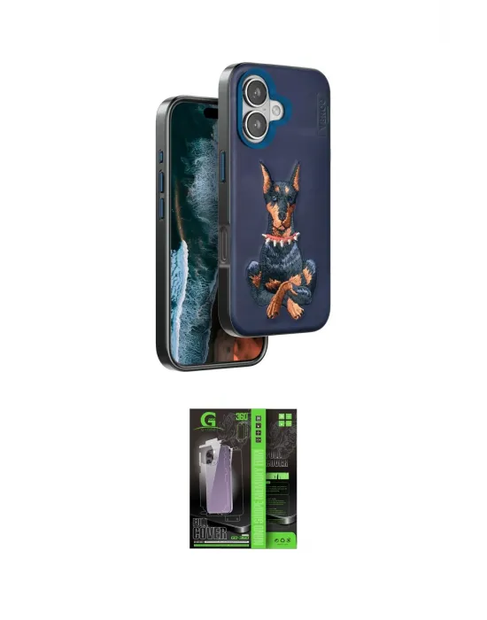 ieg™ iPhone 16 Kılıf Nova Form Koleksiyonu - Şeffaf 360 Full Body Arka Koruyucu