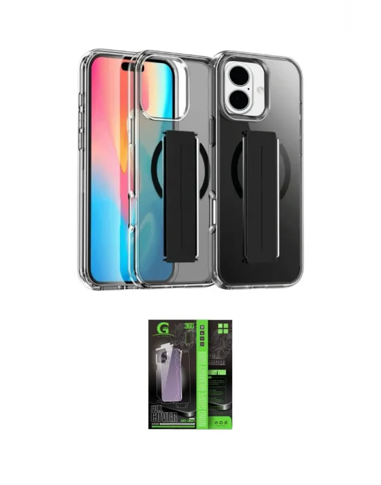ieg™ iPhone 16 Kılıf Nova Işık Koleksiyonu - Şeffaf 360 Full Body Arka Koruyucu