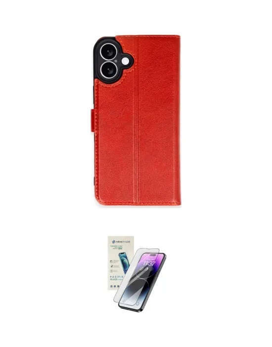ieg™ iPhone 16 Kılıf Siluet Işık Serisi - Şeffaf Pasifik Cam Ekran Koruyucu