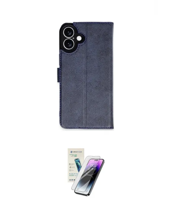 ieg™ iPhone 16 Kılıf Siluet Işık Serisi - Şeffaf Pasifik Cam Ekran Koruyucu