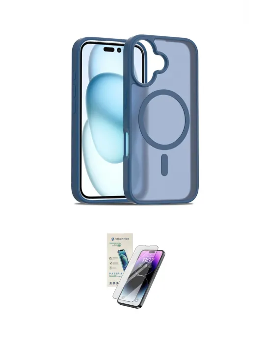 ieg™ iPhone 16 Kılıf Siluet Minimal Prime - Şeffaf Pasifik Cam Ekran Koruyucu