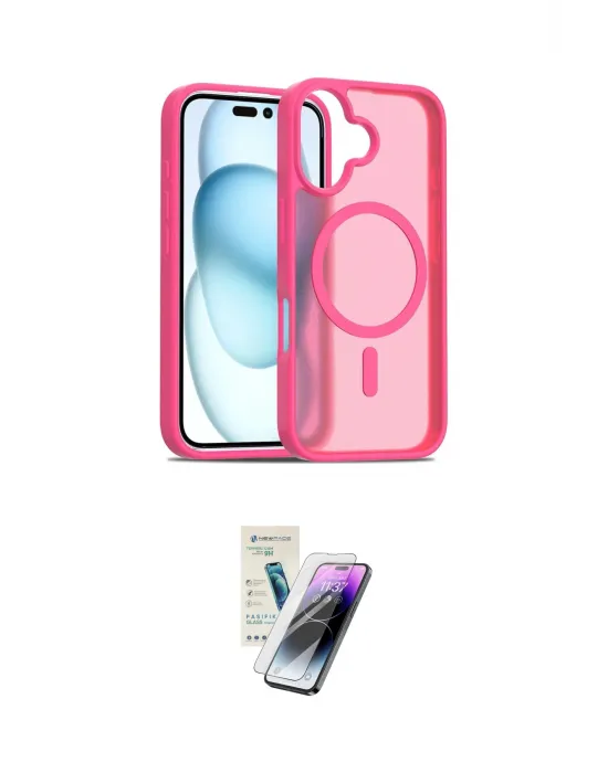 ieg™ iPhone 16 Kılıf Siluet Minimal Prime - Şeffaf Pasifik Cam Ekran Koruyucu