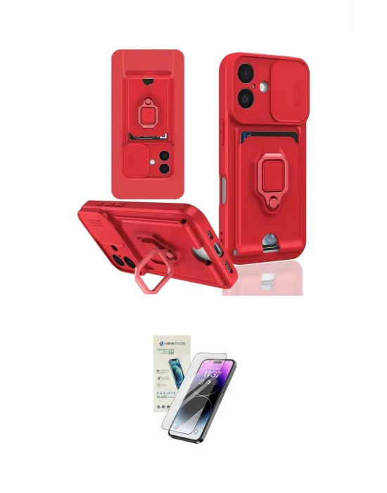 ieg™ iPhone 16 Kılıf Vadi Form Prime - Şeffaf Pasifik Cam Ekran Koruyucu