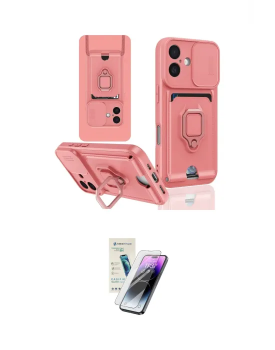 ieg™ iPhone 16 Kılıf Vadi Form Prime - Şeffaf Pasifik Cam Ekran Koruyucu