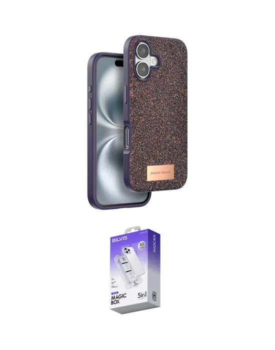 ieg™ iPhone 16 Kılıf Vadi Klasik Serisi - Siyah Bilvis 5in1 3D Magic Cam Ekran Koruyucu