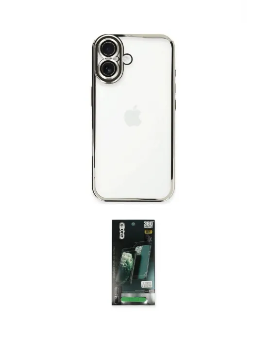 ieg™ iPhone 16 Kılıf Vadi Minimal - Siyah 360 Mat Full Body Arka Koruyucu