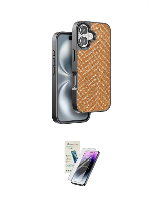 ieg™ iPhone 16 Kılıf Vadi Özel Seri - Şeffaf Pasifik Cam Ekran Koruyucu