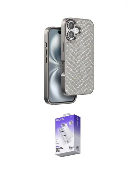 ieg™ iPhone 16 Kılıf Vadi Özel Seri - Siyah Bilvis 5in1 3D Magic Cam Ekran Koruyucu