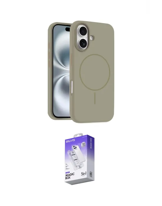 ieg™ iPhone 16 Kılıf Yankı Form Serisi - Siyah Bilvis 5in1 3D Magic Cam Ekran Koruyucu