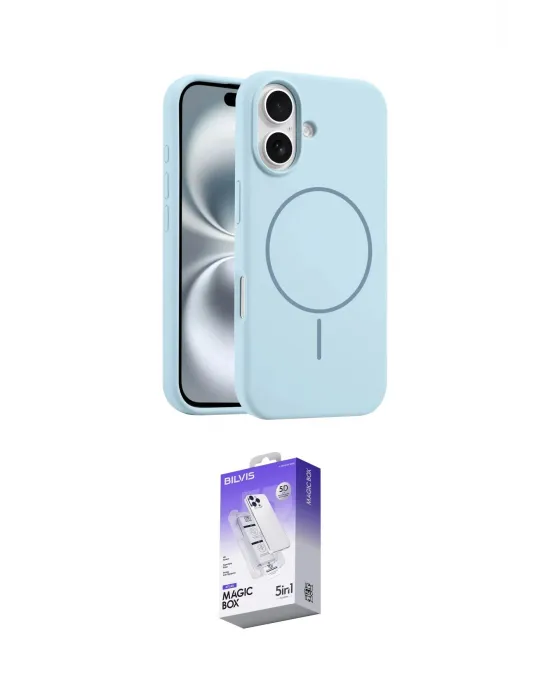 ieg™ iPhone 16 Kılıf Yankı Form Serisi - Siyah Bilvis 5in1 3D Magic Cam Ekran Koruyucu