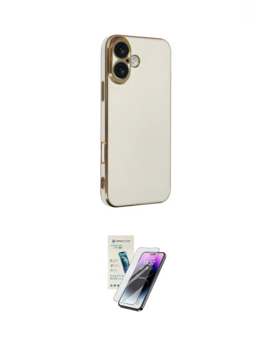 ieg™ iPhone 16 Kılıf Yankı Serisi - Şeffaf Pasifik Cam Ekran Koruyucu