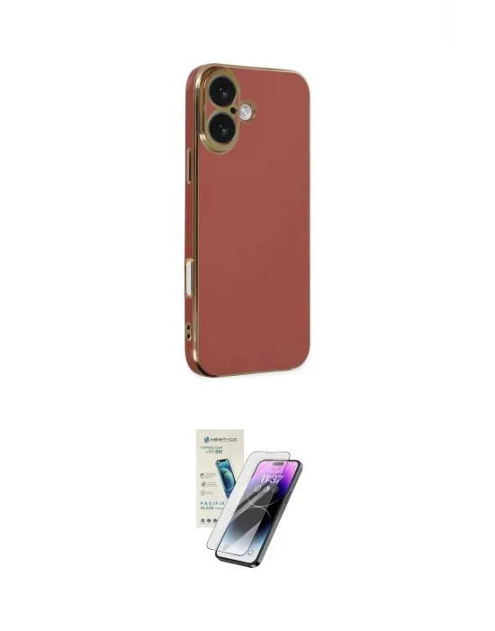 ieg™ iPhone 16 Kılıf Yankı Serisi - Şeffaf Pasifik Cam Ekran Koruyucu