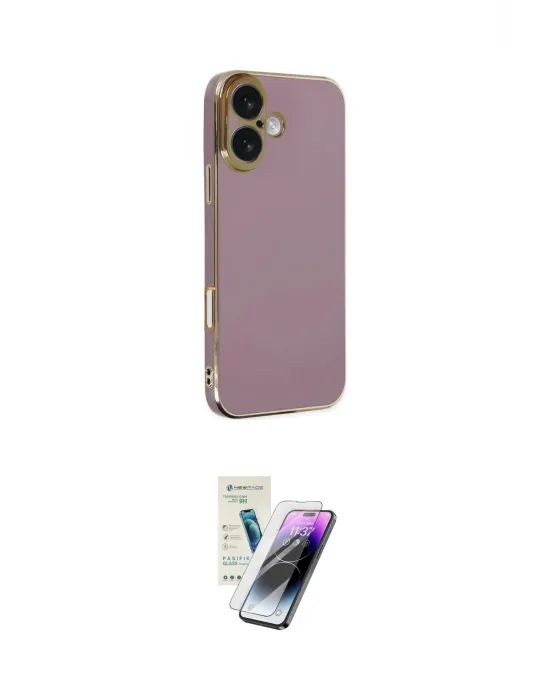 ieg™ iPhone 16 Kılıf Yankı Serisi - Şeffaf Pasifik Cam Ekran Koruyucu
