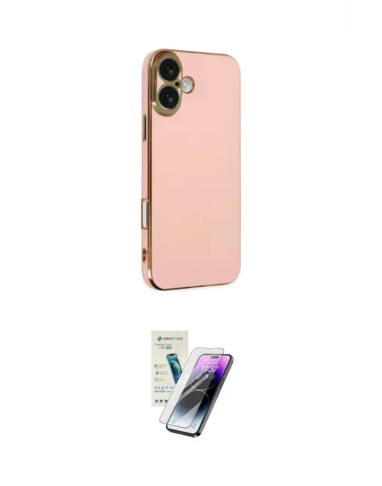 ieg™ iPhone 16 Kılıf Yankı Serisi - Şeffaf Pasifik Cam Ekran Koruyucu