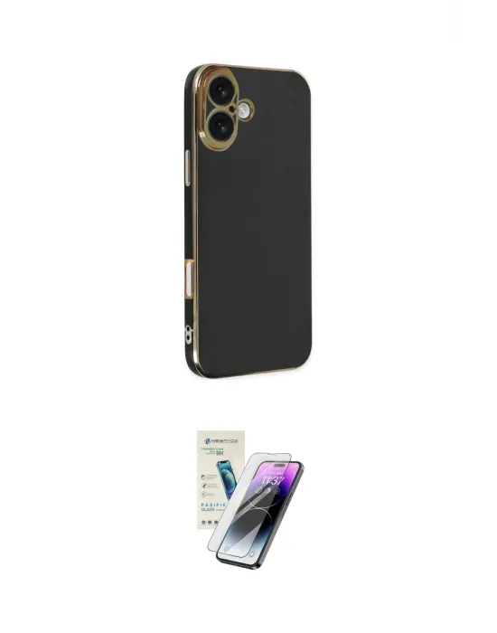 ieg™ iPhone 16 Kılıf Yankı Serisi - Şeffaf Pasifik Cam Ekran Koruyucu