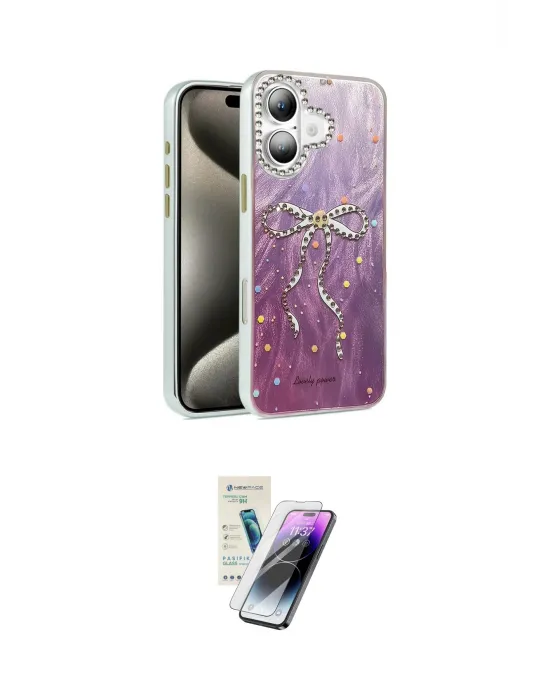 ieg™ iPhone 16 Kılıf Zirve Modern Prime - Şeffaf Pasifik Cam Ekran Koruyucu