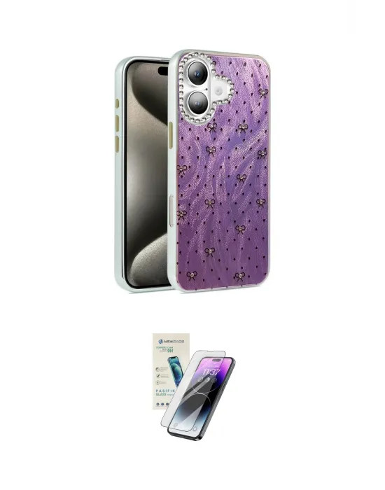 ieg™ iPhone 16 Kılıf Zirve Modern Prime - Şeffaf Pasifik Cam Ekran Koruyucu