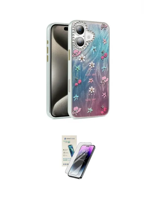 ieg™ iPhone 16 Kılıf Zirve Modern Prime - Şeffaf Pasifik Cam Ekran Koruyucu