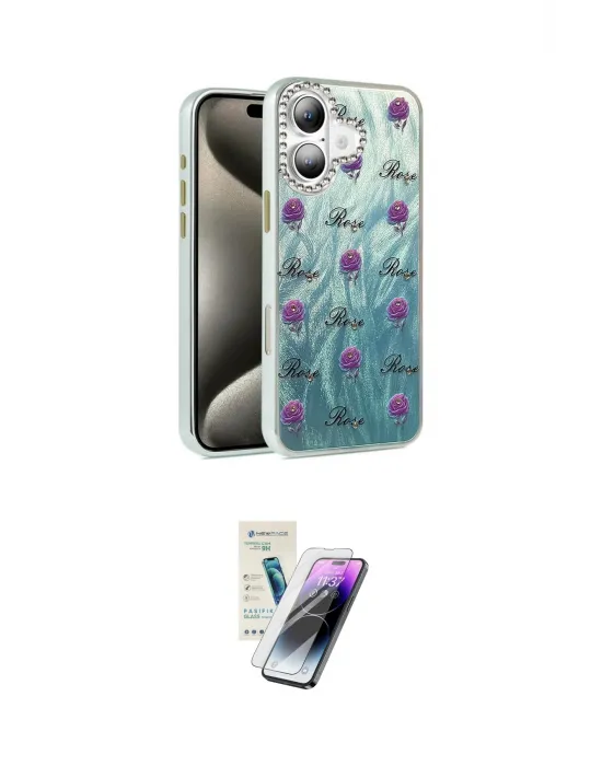 ieg™ iPhone 16 Kılıf Zirve Modern Prime - Şeffaf Pasifik Cam Ekran Koruyucu