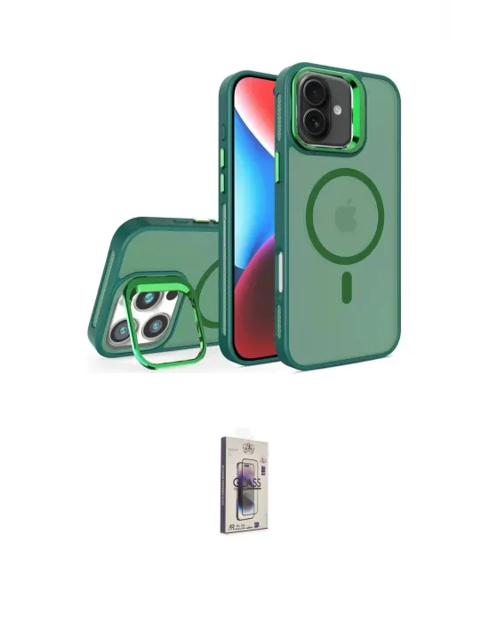 ieg™ iPhone 16 Plus Kılıf Akış Form - Siyah Bilvis 3D Cam Ekran Koruyucu