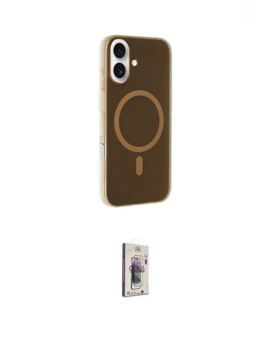 ieg™ iPhone 16 Plus Kılıf Çekirdek Modern Prime - Siyah Bilvis 3D Cam Ekran Koruyucu