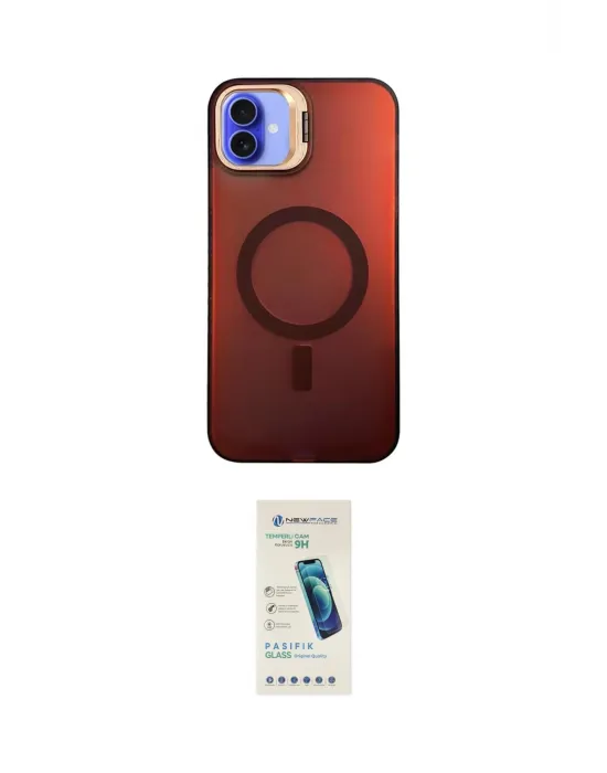 ieg™ iPhone 16 Plus Kılıf Doruk Klasik Prime - Şeffaf Pasifik Cam Ekran Koruyucu
