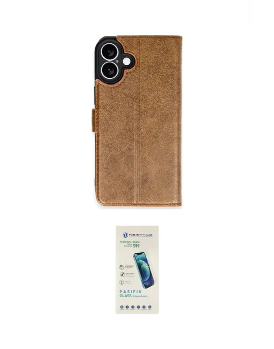 ieg™ iPhone 16 Plus Kılıf Siluet Işık Serisi - Şeffaf Pasifik Cam Ekran Koruyucu