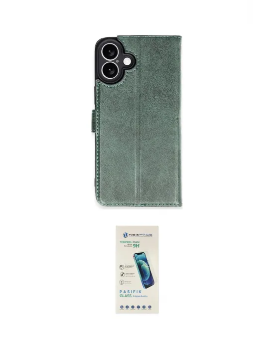 ieg™ iPhone 16 Plus Kılıf Siluet Işık Serisi - Şeffaf Pasifik Cam Ekran Koruyucu