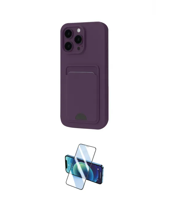 ieg™ iPhone 16 Plus Kılıf Vadi Çizgi Prime - Siyah 3D Antistatik Cam Ekran Koruyucu