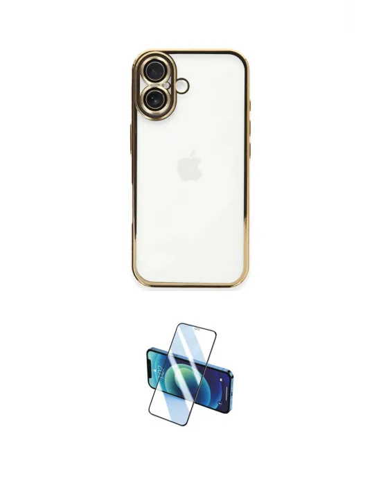 ieg™ iPhone 16 Plus Kılıf Vadi Minimal - Siyah 3D Antistatik Seramik Nano Ekran Koruyucu