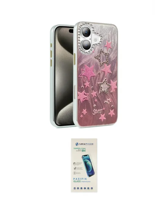 ieg™ iPhone 16 Plus Kılıf Zirve Modern Prime - Şeffaf Pasifik Cam Ekran Koruyucu