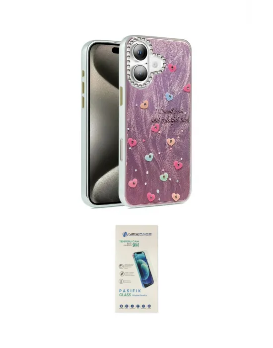 ieg™ iPhone 16 Plus Kılıf Zirve Modern Prime - Şeffaf Pasifik Cam Ekran Koruyucu