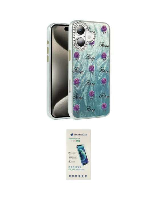 ieg™ iPhone 16 Plus Kılıf Zirve Modern Prime - Şeffaf Pasifik Cam Ekran Koruyucu