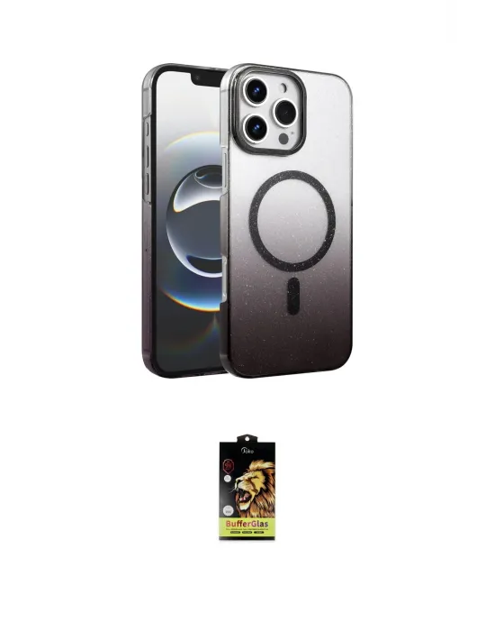 ieg™ iPhone 16 Pro Kılıf Ahenk Doku Özel Seri - Siyah Buffer Cam Ekran Koruyucu