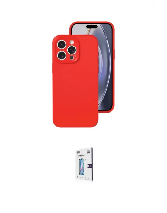 ieg™ iPhone 16 Pro Kılıf Ahenk Serisi - Siyah Bilvis 0.18mm Plus Cam Ekran Koruyucu
