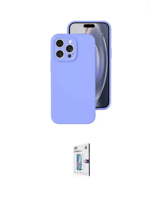 ieg™ iPhone 16 Pro Kılıf Ahenk Serisi - Siyah Bilvis 0.18mm Plus Cam Ekran Koruyucu